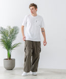 ZEROSTAIN 胸ポケット 刺繍Tシャツ 汗染みの目立ちにくいTシャツ 防汚 UVカット アニマル おじさん ビール アメ車