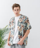 レーヨン 総柄プリント シャツ アロハ 接触冷感 レーヨン100%【BLUE STANDARD/ブルースタンダード】