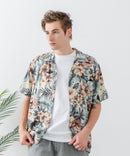 レーヨン 総柄プリント シャツ アロハ 接触冷感 レーヨン100%【BLUE STANDARD/ブルースタンダード】