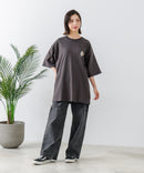 【CONVERSE/コンバース】×【TOM AND JERRY/トムとジェリー】ブランドロゴ 刺繍 オーバーサイズ Tシャツzo