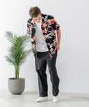 カットジョーゼット タックイージーパンツ 吸水速乾 接触冷感 ストレッチ 軽量 イージーケア UVカット BLUE STANDARD ブルースタンダード