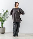 【CONVERSE/コンバース】×【TOM AND JERRY/トムとジェリー】ブランドロゴ 刺繍 オーバーサイズ Tシャツzo