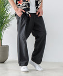 カットジョーゼット タックイージーパンツ 吸水速乾 接触冷感 ストレッチ 軽量 イージーケア UVカット BLUE STANDARD ブルースタンダード