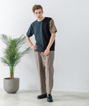 カットジョーゼット タックイージーパンツ 吸水速乾 接触冷感 ストレッチ 軽量 イージーケア UVカット BLUE STANDARD ブルースタンダード