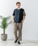 カットジョーゼット タックイージーパンツ 吸水速乾 接触冷感 ストレッチ 軽量 イージーケア UVカット BLUE STANDARD ブルースタンダード