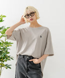 ブランドロゴワンポイント刺繍ラウンドヘムTシャツ【U.S. POLO ASSN./ユーエスポロアッスン】