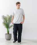 ZEROSTAIN 胸ポケット 刺繍Tシャツ 汗染みの目立ちにくいTシャツ 防汚 UVカット アニマル おじさん ビール アメ車