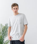 ZEROSTAIN 胸ポケット 刺繍Tシャツ 汗染みの目立ちにくいTシャツ 防汚 UVカット アニマル おじさん ビール アメ車