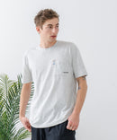 ZEROSTAIN 胸ポケット 刺繍Tシャツ 汗染みの目立ちにくいTシャツ 防汚 UVカット アニマル おじさん ビール アメ車