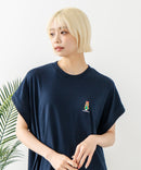 フレンチスリーブ ワンポイント刺繍Tシャツ【TeddyBear/テディベア】
