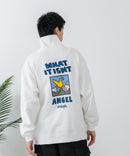 【(What it isNt)ART BY MARKGONZALES / (ワットイットイズント) アートバイ マークゴンザレス 】バックプリントハーフジップ