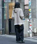 フェイクレイヤード 袖プリント ビッグシルエット 裏毛 フーディー プルオーバー パーカー KANGOL カンゴール