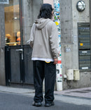 フェイクレイヤード 袖プリント ビッグシルエット 裏毛 フーディー プルオーバー パーカー KANGOL カンゴール