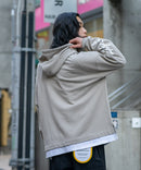 フェイクレイヤード 袖プリント ビッグシルエット 裏毛 フーディー プルオーバー パーカー KANGOL カンゴール