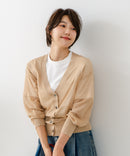【C-FORTPOINT/フォートポイント】シャリシャリ Vネック シアーカーディガン