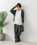 【C-FORTPOINT/フォートポイント】シャリシャリ Vネック シアーカーディガン