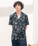 レーヨン 総柄プリント シャツ アロハ 接触冷感 レーヨン100%【BLUE STANDARD/ブルースタンダード】