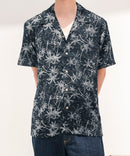 レーヨン 総柄プリント シャツ アロハ 接触冷感 レーヨン100%【BLUE STANDARD/ブルースタンダード】