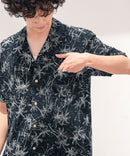 レーヨン 総柄プリント シャツ アロハ 接触冷感 レーヨン100%【BLUE STANDARD/ブルースタンダード】