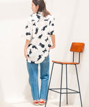 レーヨン 総柄プリント シャツ アロハ 接触冷感 レーヨン100%【BLUE STANDARD/ブルースタンダード】