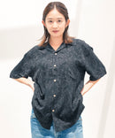 レーヨン 総柄プリント シャツ アロハ 接触冷感 レーヨン100%【BLUE STANDARD/ブルースタンダード】