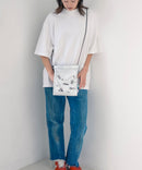 フロント刺繍 ドローストリングミニショルダーバッグ【FILA/フィラ × PEANUTS/ピーナッツ】