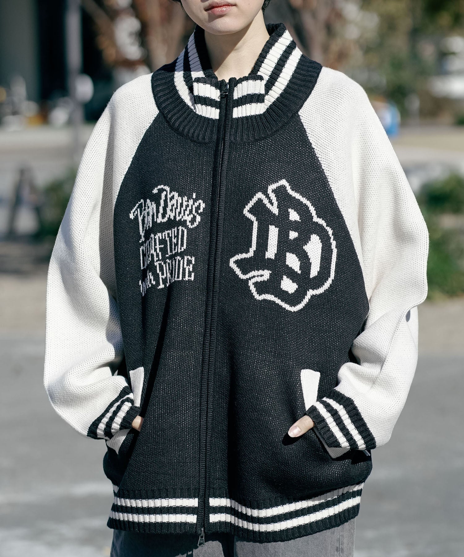 BEN DAVIS/ベンデイビス】ジャガードニットカウチン ニットジャケット