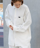 【UNIIT × RED CAP GIRL】 ナチュラルストレッチ バルーンスリーブ ルーズシルエット バック刺繍シャツ