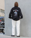 【UNIIT × RED CAP GIRL】 ナチュラルストレッチ バルーンスリーブ ルーズシルエット バック刺繍シャツ