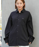 【UNIIT × RED CAP GIRL】 ナチュラルストレッチ バルーンスリーブ ルーズシルエット バック刺繍シャツ