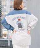 【UNIIT × RED CAP GIRL】 ナチュラルストレッチ バルーンスリーブ ルーズシルエット バック刺繍シャツ