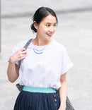 【汗染みの目立ちにくいTシャツ ZEROSTAIN/ゼロステイン】ロールカフラウンドヘムTシャツ レディース 汗染み防止 撥水加工 多機能 zo