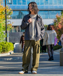 フェイク スエード ワンポイント刺繍 フルジップブルゾン UNIIT