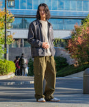 フェイク スエード ワンポイント刺繍 フルジップブルゾン UNIIT