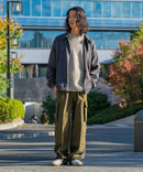 フェイク スエード ワンポイント刺繍 フルジップブルゾン UNIIT