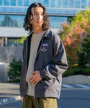 フェイク スエード ワンポイント刺繍 フルジップブルゾン UNIIT