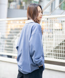 【UNIIT × RED CAP GIRL】 ワンポイント 襟配色 ダンボール ハーフジップ ポロ