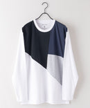 ZERO STAIN 切り替え ロンT 汗染みの目立たない Tシャツ 撥水 防汚 UVカット 紫外線対策 ユニセックス