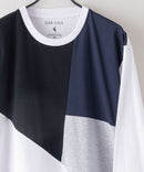 ZERO STAIN 切り替え ロンT 汗染みの目立たない Tシャツ 撥水 防汚 UVカット 紫外線対策 ユニセックス