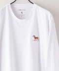 ZERO STAIN 刺繍 ロンT 汗染みの目立たない Tシャツ 撥水 防汚 UVカット 紫外線対策 犬 猫 おじさん