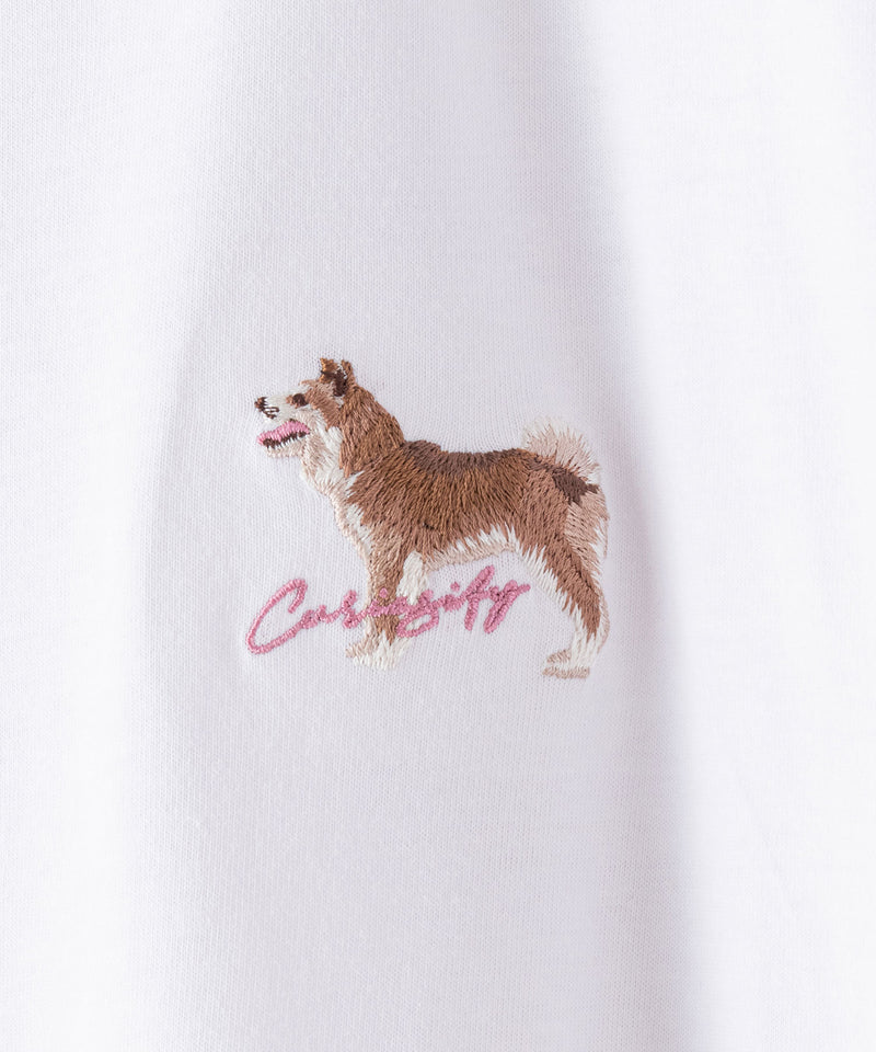 ZERO STAIN 刺繍 ロンT 汗染みの目立たない Tシャツ 撥水 防汚 UVカット 紫外線対策 犬 猫 おじさん