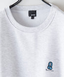 バック イラスト 起毛 クルーネック スウェット スペースグラム