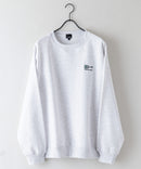 バック イラスト 起毛 クルーネック スウェット スペースグラム