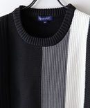 マシン ウォッシャブル アンチ ピリング 軽量 切り替え デザイン セーター イージーケア BLUE STANDARD ブルースタンダード