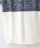 マシン ウォッシャブル  アンチ ピリング 軽量 アラン柄 クルーセーター イージーケア BLUE STANDARD ブルースタンダード