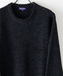 ふんわり もちもちのやみつきな触り心地 ふわもちモール 畦編み クルー ネックセーター BLUE STANDARD ブルースタンダード