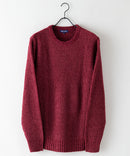 ふんわり もちもちのやみつきな触り心地 ふわもちモール 畦編み クルー ネックセーター BLUE STANDARD ブルースタンダード