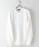 ふんわり もちもちのやみつきな触り心地 ふわもちモール 畦編み クルー ネックセーター BLUE STANDARD ブルースタンダード