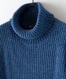ふんわりもちもちのやみつきな触り 心地 ふわもち モール 畦編み タートルネック セーター  BLUE STANDARD ブルースタンダード
