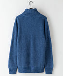 ふんわりもちもちのやみつきな触り 心地 ふわもち モール 畦編み タートルネック セーター  BLUE STANDARD ブルースタンダード